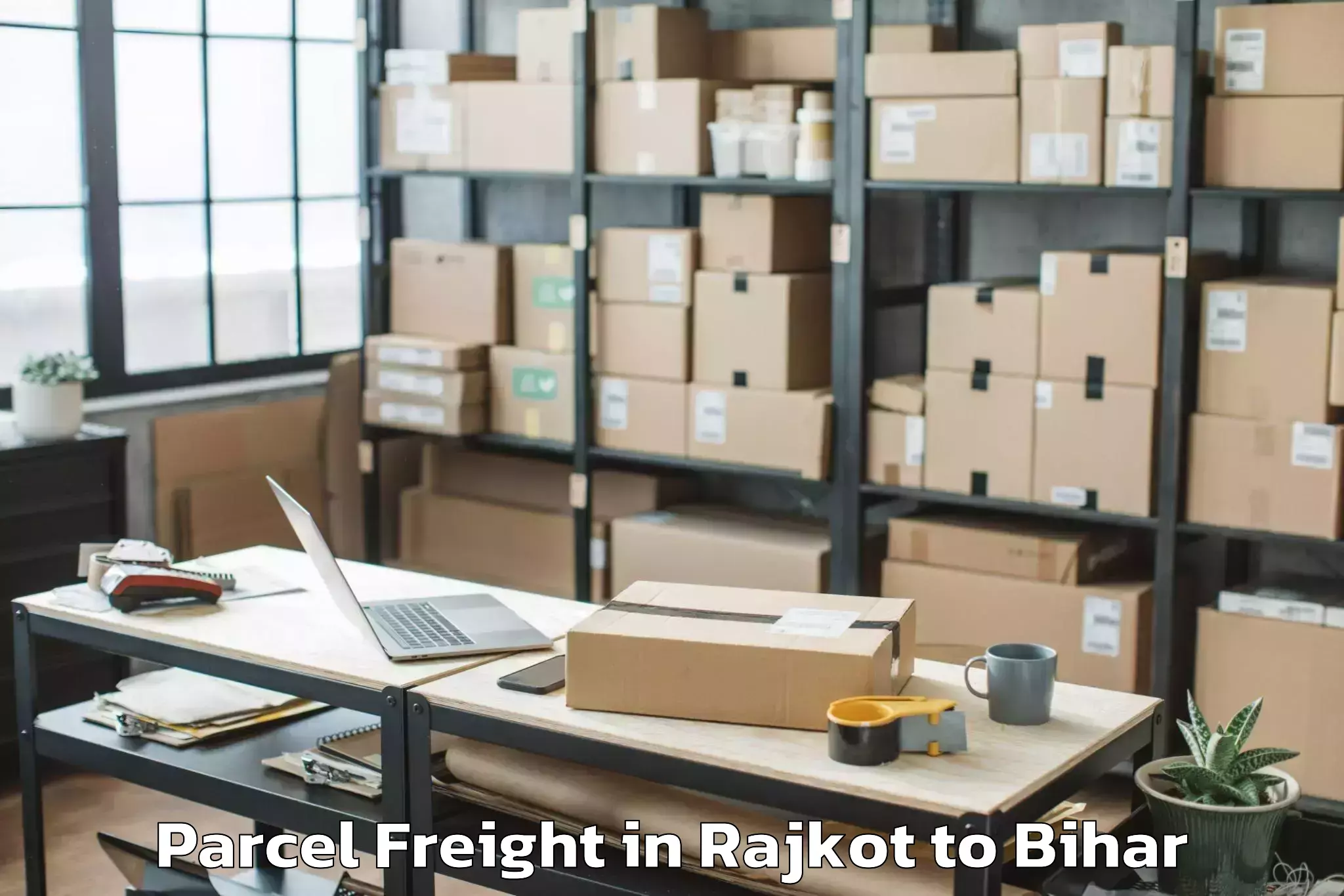 Leading Rajkot to Neem Chak Bathani Parcel Freight Provider